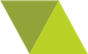 Abstract geometric design featuring two overlapping triangles in shades of green.