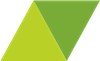Abstract geometric design featuring two green triangular shapes overlapping.