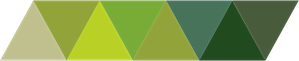 A gradient of triangular shapes in various shades of green, ranging from light to dark.